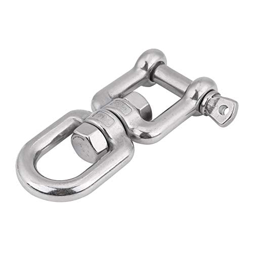 Swivel Shackle, Akozon Swing Swivel Ring Snap Rolling Shackle Device, Heavy Duty 304 Stainless Steel Swivel Ring Snap 360 Rotation Shackle Device(12mm)