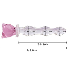 Load image into Gallery viewer, Crystal Glass Pleasure Wand Dildo Penis - AKStore - Bear/Cat, Pink
