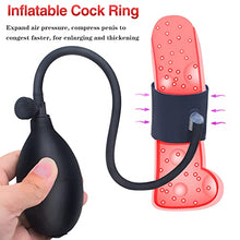 Load image into Gallery viewer, Inflatable Ring Sex Toy Male Booster Pump Silicone Exercise (Black)
