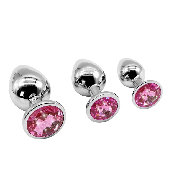 3 Pieces(Pink) Diamond Stainles