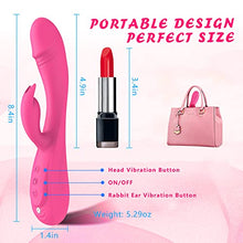 Load image into Gallery viewer, Rabbit Vibrator Sex Toy 3in1 Dildo for Women,7 * 7 Vibrators Modes CKSOHOT 8.46&#39;&#39; Liquid Silicone Sex Toy Dildos,IPX7 Fully Waterproof - Rose
