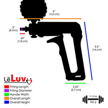 Load image into Gallery viewer, LeLuv Maxi Blue Plus Rubberized Vacuum Gauge Penis Pump Bundle with Premium Silicone Hose and Black TPR Seal 9 inch x 1.75 inch Cylinder
