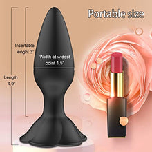 Load image into Gallery viewer, Rose Anal Plug Silicone Butt Plug for Anal Play, Anal Sex Toy Waterproof Adult Toy for Women Pleasure Black
