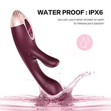 Load image into Gallery viewer, G-spot Rabbit Vibrator by ROSE RAIN, Heating Rechargeable Waterproof Wand Massager
