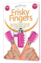 Load image into Gallery viewer, Frisky Fingers Vibrating Bullet in Textured Silicone Fingertip Sleeve
