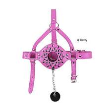 Load image into Gallery viewer, IXOUP Head Harness BDSM Sex Toys for Couples Bondage Restraint Accessories Adult O Ring Mouth Gag with PU Leather (Color : A)
