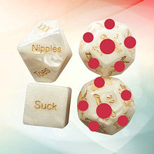 Load image into Gallery viewer, Sosoport 4PCS Adult Games Romance Humour Funny Marble Dice Craps Set for Couples Lover (Posture and Word)
