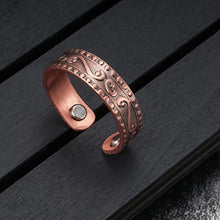 Load image into Gallery viewer, FUDSHTER Ring Magnetic Copper Rings for Women Vintage Open Cuff Adjustable Rings for Women Men Health Energy Ring Men Indian Jewelry
