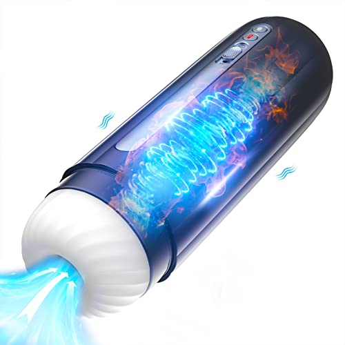 Vibeconnect Automatic Male Masturbator with 5 Thrusting Modes - App Controlled Sex Toy for Men with Heating Function and Realistic Sensations - Hands-Free Sex Toy for Men with Rechargeable Design