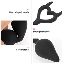 Load image into Gallery viewer, MILISTEN Silicone Anal Plug 5 Beads Butt Plug Anal Balls Chain Adults Toy for Women Men Black
