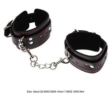 Load image into Gallery viewer, 3 pcs Play Patterned Entertainment Exercise Pattern Jewelry Bands Ankle Cuffs Tie Adult Pu Restraint Toys Leather Creative Adjustable Bangle Leg Fetish Bed Restraints
