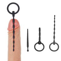 Interesting 3-Piece Silicone Male Urethral Plug Kit,Suitable for Beginners