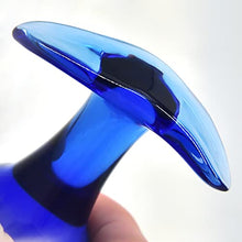 Load image into Gallery viewer, MEBAULT Glass Anal Plug Butt Plug with Curved Based for Comfortable Long Term Wear Blue Prostate Massager Sex Toy with Long Stem for Men Women Masturbation
