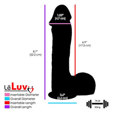 Load image into Gallery viewer, 8.7&quot; Large TPR Realistic Dildo w/Suction Cup Cock and Balls - Brown
