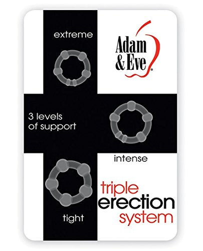 Adam & Eve Triple Erection System - Clear Pack of 3