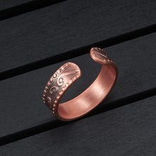 Load image into Gallery viewer, FUDSHTER Ring Magnetic Copper Rings for Women Vintage Open Cuff Adjustable Rings for Women Men Health Energy Ring Men Indian Jewelry
