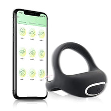 Load image into Gallery viewer, Vibrating Cock Ring with App for Men Erection, Penis Rings Vibrator Toys for Men&#39;s Sex, Unlimited Vibration Mode for His Pleasure, Anillos para El Pene Sexuales Adult Sex Toys for Male
