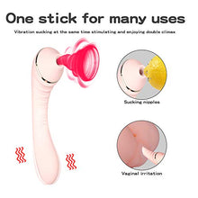 Load image into Gallery viewer, Clitorals Sucking Toys Thrusting Vibrator Silent Sucker Cordless Dual Motor Nipple Tongue Pleasure Heating Soft Waterproof Toy Rose for Women Swing Stimulator Training Telescopic
