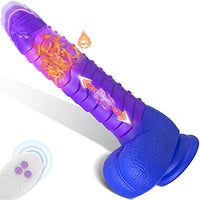 Heated Colour-Changing Thrusting Vibrator Dildo - 8.9