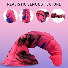 Load image into Gallery viewer, Realistic Monster Dildo for Women, 8.11 inch Shaped Anal Dildo with Strong Suction Cup, Huge Thick Dildo for Women, Liquid Silicone Dildo Anal Plug Prostate Massager Adult Sex Toy (Rose Black)
