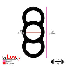 Load image into Gallery viewer, LeLuv Loop Handle Penis Tension Rings Eyro Clear Silicone Bundle with Easyop 2.25 inch Loader Cone 1 inch Unstretched Diameter
