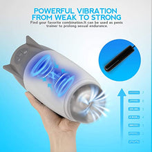 Load image into Gallery viewer, Automatic Male Masturbator Cup with 5 Suction &amp; 7 Vibration, Sucking Masturbation Cup for Men Masturbation, Vibrating Masturbator Pocket Pussy 3D Realistic Texture for Oral Blowjob Penis Stimulations
