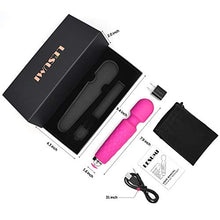 Load image into Gallery viewer, Cordless Vibrator with Memory - Sex toy with 20 Patterns &amp; 8 Speeds, G Spot Clit Wand Massager for Her Pleasure, Quiet &amp; Waterproof Personal Powerful Clitoris Massager, Female Adult Toys (Rose)
