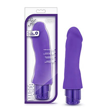 Load image into Gallery viewer, Blush Marco - 7.75&quot; Pure Platinum Cured Purio Liquid Silicone Vibrator Dildo - Satin Smooth Ultrasilk - 2&quot; Thick - IPX7 Waterproof - Tunable Rumbly Vibrations - 5 Yr Warranty - for Women - Purple
