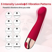 Load image into Gallery viewer, ShiningLove G Spot Vibrator Clitoral Stimulator with 10 Frequency, Waterproof Small Silicone Dildo Vibration Machine for Vaginal Clit Anal Massage Rechargeable Adult Famale Sex Toy
