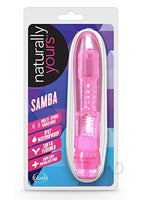 Blush Samba - 6.75 Inch Small Beginners Soft Vibrator - Flexishaft Semi Rigid Body for Deep Pleasure - IPX7 Submersible Waterproof Female Adult Sex Toy for Women - Clear Pink