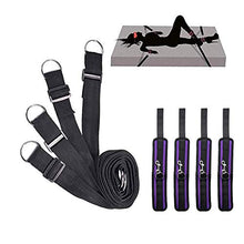 Load image into Gallery viewer, SINJEE Bed Restraints Play with Adjustable Straps BDSM Fetish Bondage Kit with Handcuffs and Ankle Cuffs for SM Sex Play Games Couples
