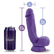 Load image into Gallery viewer, Blush Au Naturel Pound - Realistic 8.5 Inch Long Sensa Feel Dual Density Dildo - 2&quot; Thick - Flexishaft Bendable Body - Strap On Compatible Suction Cup Hands Free Play Sex Toy for Men Women - Purple
