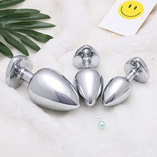 Load image into Gallery viewer, AKStore 3 Pcs Luxury Jewelry Design Fetish Heart Metal Anal Butt Plug(Mixed-1)
