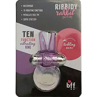 SI Novelties Ribbidy Rabbit Vibrating Cock Ring (Purple)