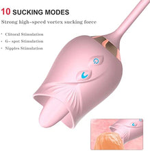 Load image into Gallery viewer, 2022 Newly Rose Sex Toy for Woman Clitoral Nipple Stimulator G-Spot Vibrator with 10 Modes Sex Toys for Female Adult (Pink) (Pink-Flower)
