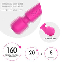 Load image into Gallery viewer, Female Vibrator, G-Spot &amp; Sex Toy, 20 Modes &amp; 8 Speeds Wand Massager, Quiet, Waterproof, USB Rechargeable Vibrator, Hand-Held Cordless Sex Toys Vibrator for Her Pleasure, Female Adult Toy - Rose
