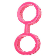 Load image into Gallery viewer, Doc Johnson Platinum Premuim Silicone - The Cuffs - Sturdy Silicone Handcuffs for Restraining Your Partner Easily and Comfortably - Large - Pink
