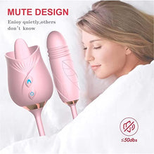 Load image into Gallery viewer, Rose Sex Toy for Woman - Rose Vibrator Pleasure Rose Sex Toy Clit Sucker Adult Sensory Toys Clitoral Stimulator with 10 Vibrating for Clit &amp; Nipple Stimulation Tongue Licking for Women Couples
