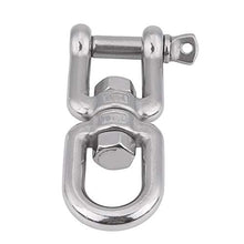 Load image into Gallery viewer, Swivel Shackle, Akozon Swing Swivel Ring Snap Rolling Shackle Device, Heavy Duty 304 Stainless Steel Swivel Ring Snap 360 Rotation Shackle Device(12mm)
