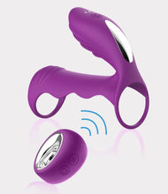 Load image into Gallery viewer, Remote Control Vibrating Penis Ring for Couples with 9 Vibration Modes,Cock Ring for Men Adult Sex Toys Stronger Erection Stimulating Pleasure Enhance Delay Control(Purple)
