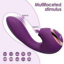 Load image into Gallery viewer, Couple Rabbit Vibrators,Pulsating Licking Vibrating 3 in1 Women Sex Toys Thrusting G spot Vibrator with 10 Vibrating &amp; Pulsating for Clitoral Nipple Anal Stimulation
