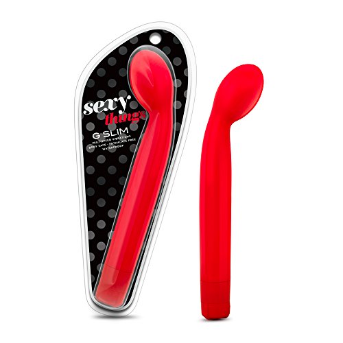 Blush Sexy Things G Slim - Powerful G Spot Stimulating Vibrator - Designed for Perfect G Spotting - IPX7 Waterproof - Adjustable Vibration Speeds - Adult Pleasure Sex Toy for Women Couples - Red