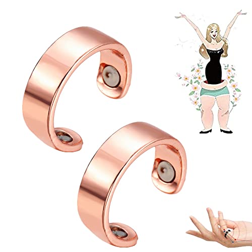 HEALTHGO Blood Pressure Regulator Ring, Healthgo Blood Pressure Ring, Adjustable Blood Pressure Regulator Ring for Women Men (Rose Gold)