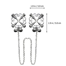 Load image into Gallery viewer, SOIMISS Non Piercing Nipple Ring Metal Nipple Clamps with Bells Fake Nipple Rings Clip On Nipplerings with Chains BDMS SM Flirting for Adults Lovers Couples
