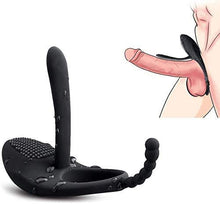 Load image into Gallery viewer, Vibrating Cock Ring with Clitoral Vibrator with 10 Vibration Modes G-spot and Clitoral Stimulator for Longer &amp; Harder Erections Rechargeable Silicone Couple Vibrator Adult Men Sex Toy
