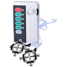 Load image into Gallery viewer, MONEYN Electric Shock Nipple Clamps, Adjustable Nipple Clips, Breasts Massage Electric Nipple Clamps, Nipple Jewelry Non Piercing for Ladies Own Use and Flirting with Couples (White)
