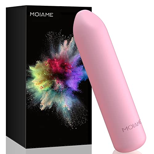 Small Bullet Vibrator for Women: Waterproof Mini Clit Vibrator with 10 Modes, Full Silicone Vibrating Finger Massager for G Spot Nipple, Female Rechargeable Lipstick Vibe Sex Toy (Tea Rose)