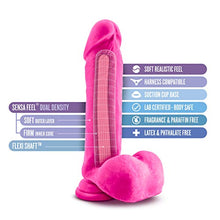 Load image into Gallery viewer, Blush Au Naturel Bold Hero 8 Inch Ultra Soft Realistic Sensa Feel Dual Density Flexishaft Dildo Sex Toy for Women and Men - Pink
