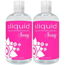 Load image into Gallery viewer, Sliquid Sassy Water-Based Lube - Thick, Long-Lasting Gel, Natural Lube for Women/Men/Couples, Unscented, 8.5 Fl Oz (2 Pack)
