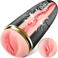 Male Masturbator Men Sex Toys - Adult Sex Toy Male Masturbators with Sucking & Vibrating Modes, 3D Realistic Textured Sleeve Mens Sex Toy Male Stroker, Electric Pocket Pussy for Men Man Masturbation